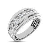 10K White Gold 1 Ct.Tw. Diamond Satin Finish Mens Band